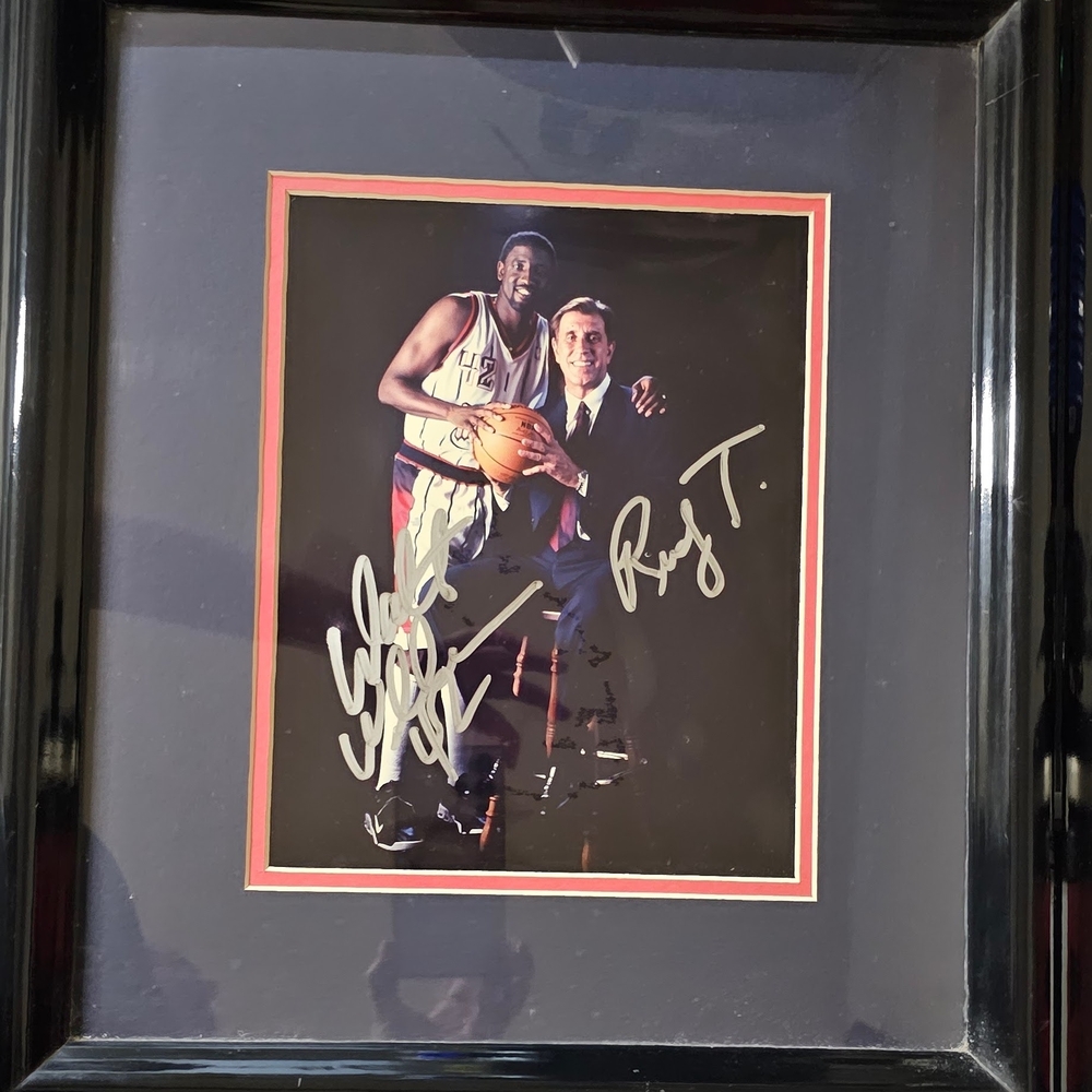 Black Framed Autographed Basketball Photo